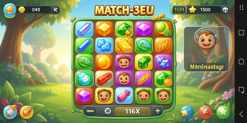 Tampilan gameplay 116X dengan simbol berwarna-warni yang memikat.