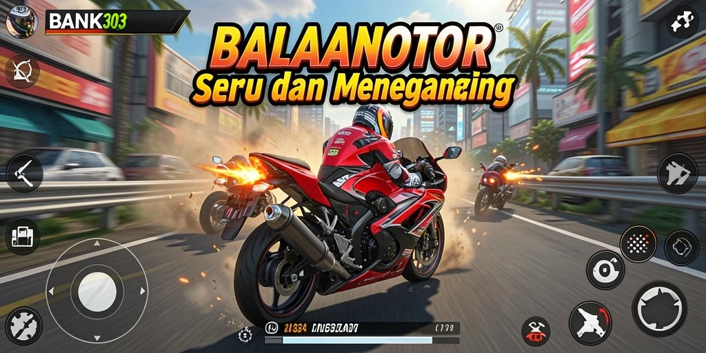 Tampilan gameplay BANK303 dengan balapan motor yang mendebarkan.