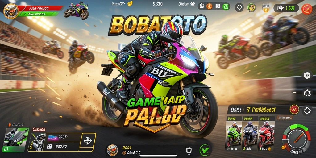 Tampilkan gameplay balap motor yang seru dan mendebarkan.