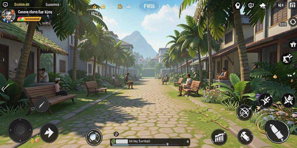 Tampilan gameplay <strong>FW66</strong> yang penuh warna dan menghibur.