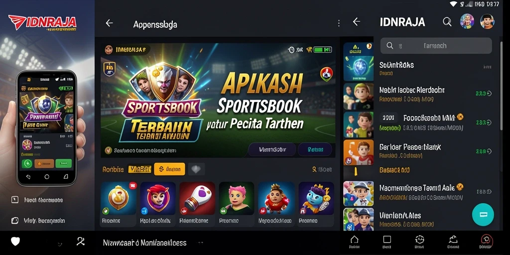 Tampilan utama IDNRAJA dengan berbagai opsi taruhan olahraga.