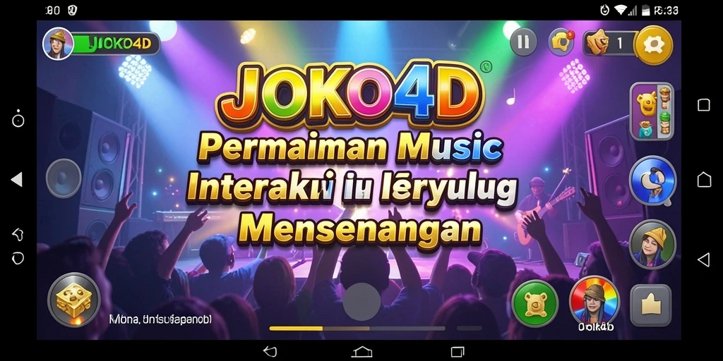 Tampilan gameplay interaktif JOKO4D saat bermain musik.