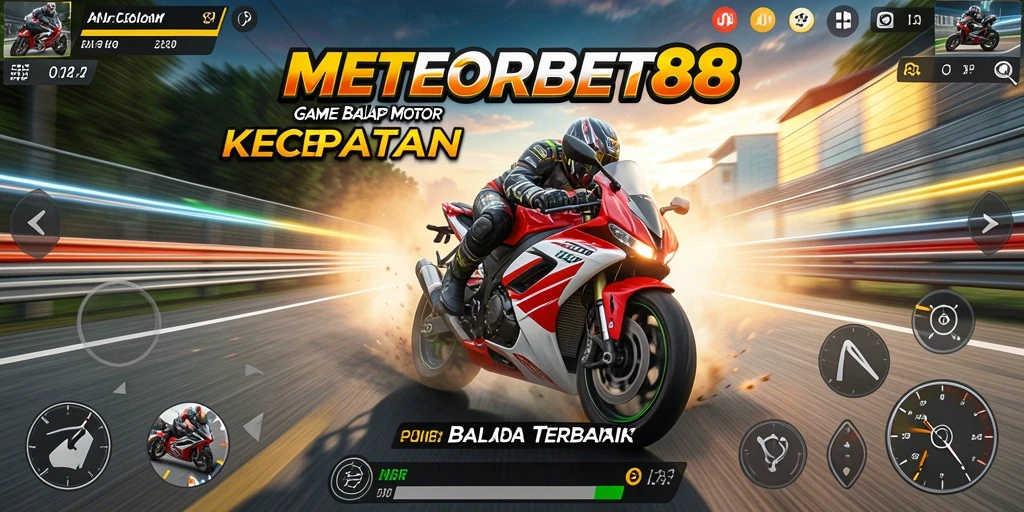 Gameplay seru balap motor di METEORBET88 dengan grafik terbaik.