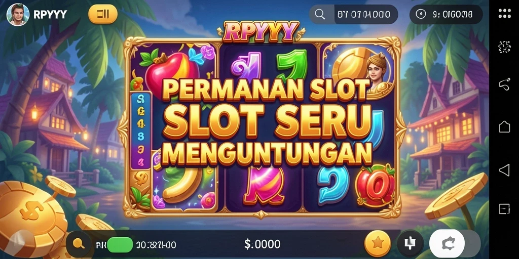 Tampilan gameplay RPYYY dengan gulungan Slot yang penuh warna dan menarik.
