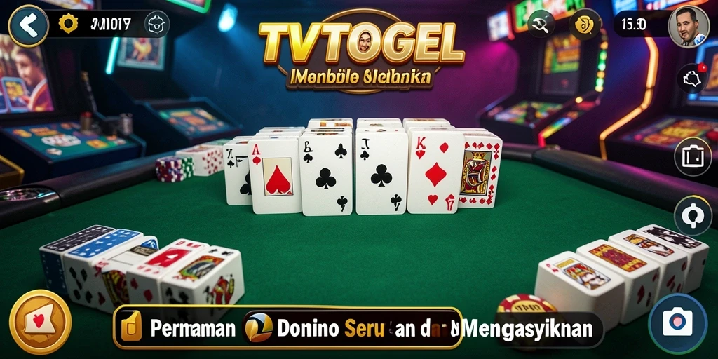 Tampilan gameplay Domino yang seru dan interaktif.